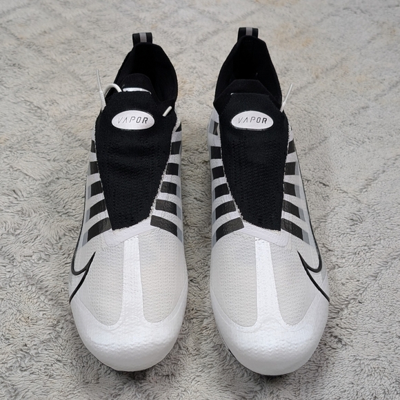 Nike Vapor Edge Elite 360 Flyknit White Black Football Cleats Mens 14 DQ3558-100 main image 4